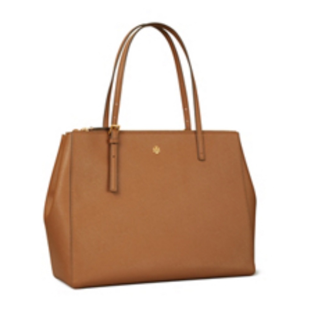 Tory Burch NWT Emerson double zip Large Tote in Moose